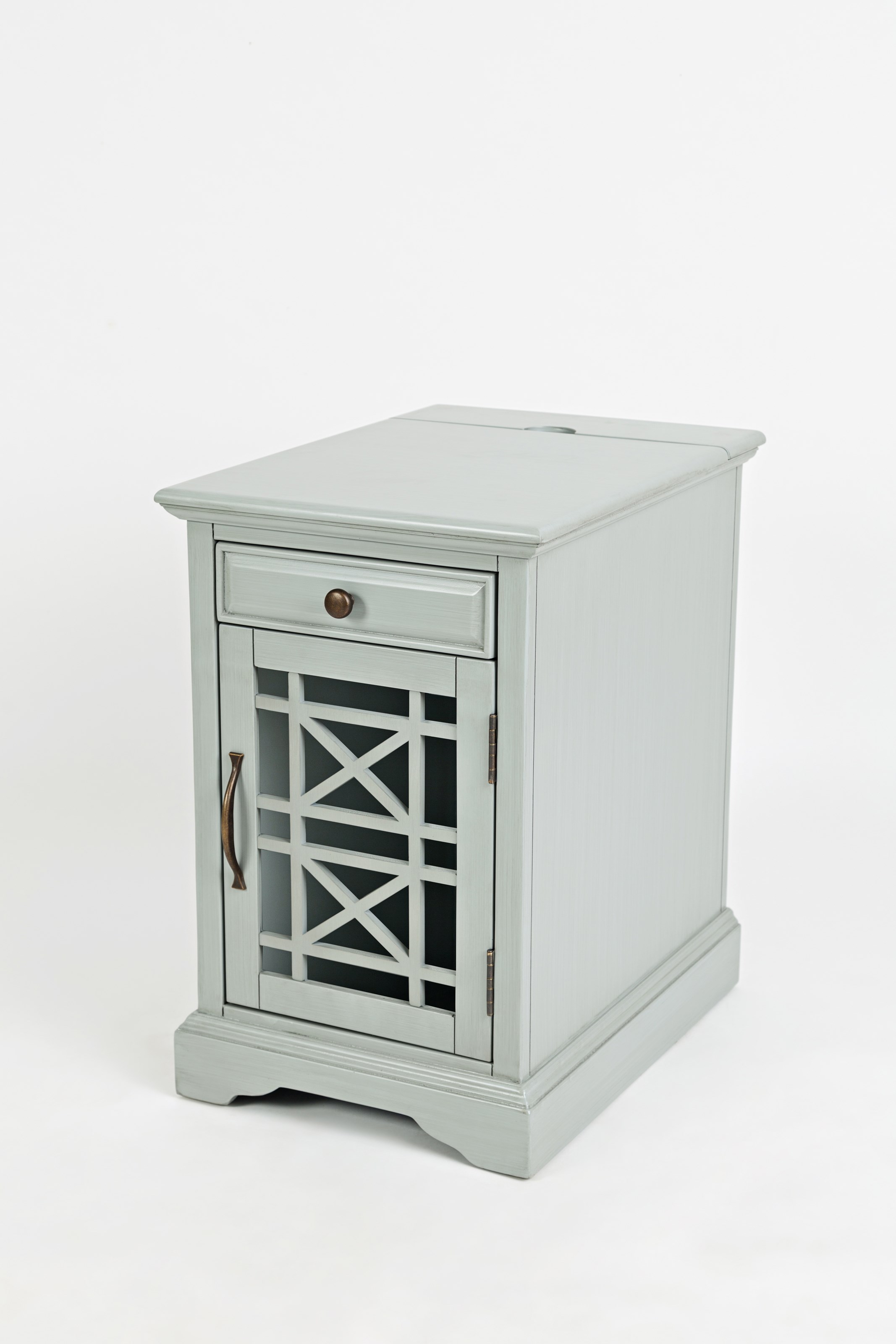 Jofran Craftsman Power Chairside Table Reeds Furniture End Tables